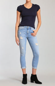 TESS SUPER SKINNY IN LT RIPPED VINTAGE